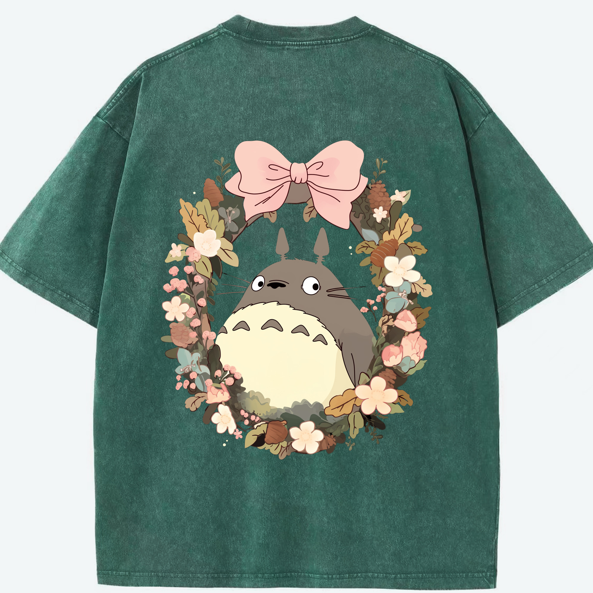 （画像用） となりのトトロ 草壁メイ 草壁サツキ My Neighbor Totoro Satsuki Kusakabe Mei Kusakabe 綿100% ヴィンテージ風 半袖Tシャツ（背面プリント）
